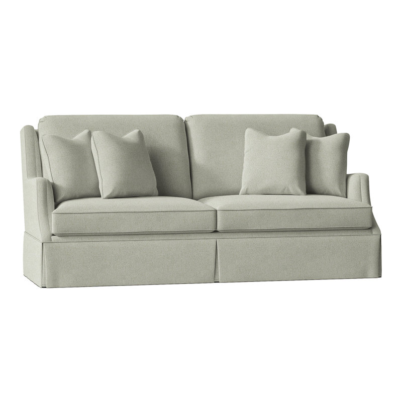 Canapé à accoudoirs arrondis avec coussins réversibles de 87,5 po Savannah, 8794 polypropylène / oléfine parchemin