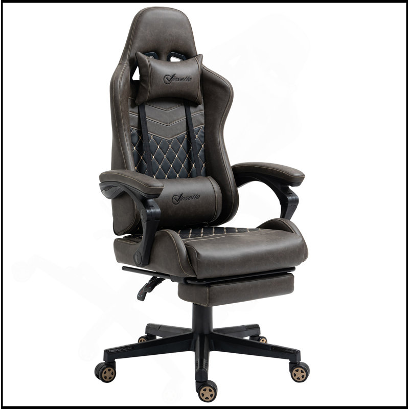 Fauteuil de jeu inclinable confortable avec caractéristiques ergonomiques avancées, Brun
