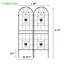 Paquet de 2 treillis de jardin en métal 71 po x 19,7 po antirouille pour plantes grimpantes