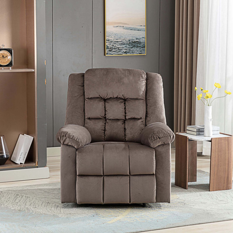 Fauteuil inclinable Arta, Tissu chocolat