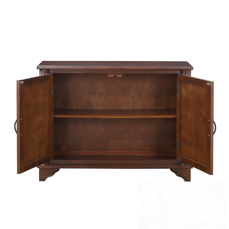 Denya avec 2 portes et tablette de rangement réglable, Espresso clair