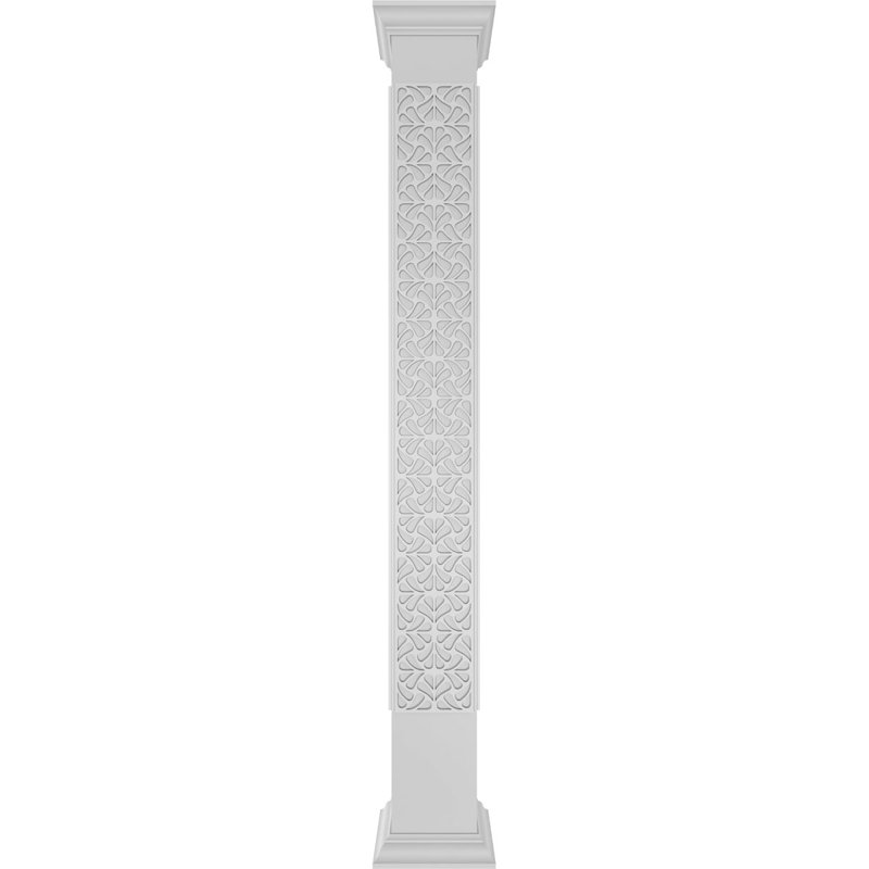 Colonne à motif cachemire carré non capitonné Craftsman Classic, H 108 po x l 7,625 po x P 7,625 po