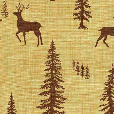 Peel and Stick Wallpaper Rustic Deer Pine Trees Warm Yellow forest Contact Paper Removable Self Adhesive Wall Mural Wall Decor for Bedroom Kitchen Cabinets 24in x 118in