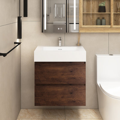 Meuble-lavabo simple 24 po avec plateau Kansiray