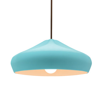 Radiance - Crease 1-Light Pendant - Canyon Clay - Dark Bronze - 15.25"W x 6.5"H - Replaceable Bulb - Rigid Stem