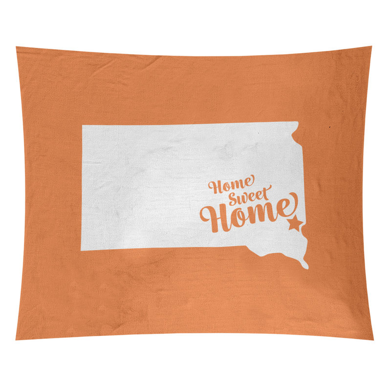 Tapisserie Home Sweet Sioux, H 60 po x l 51 po, Orange