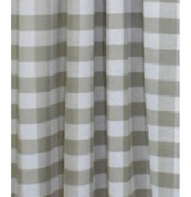 Rideau occultant en coton Abruscato, Gris / blanc, 40 po x 45 po