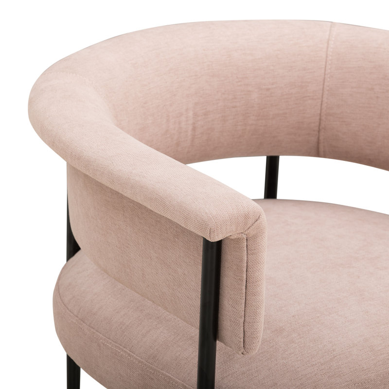 Chaise en chenille performance rose clair Taylor