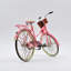 Miniature, femme rose, bicyclette, vélo, échelle 1/10, œuvre d'art classique, cadeau de décoration