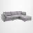 113'' Upholstery Sectional Sofa, L Shaped Sofa with Convertible Chaise-2025721045