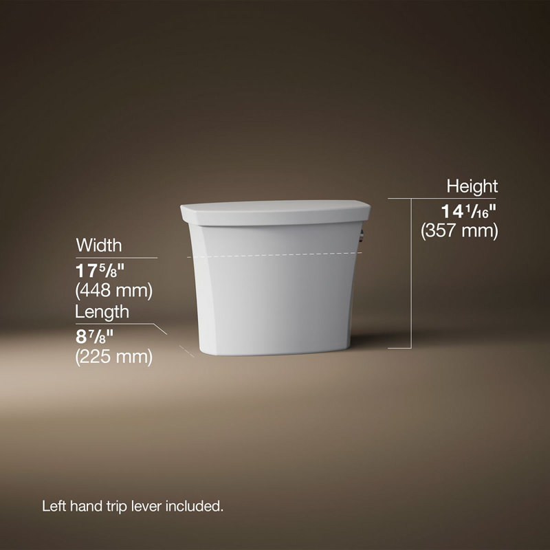 Kelston 1.28 Gpf Toilet Tank, Right-Hand Trip Lever