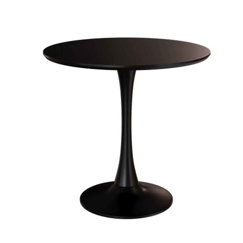 Round Table,  Dining Table, MDF Top And Steel Base Tulip Round Kitchen Table, Mid Century Coffee Table