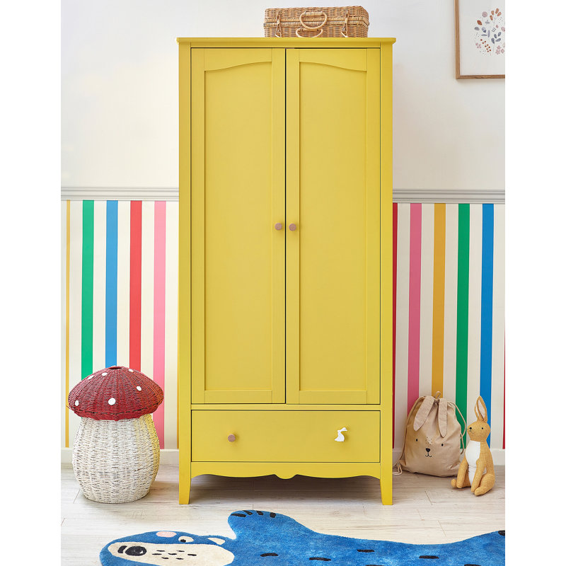 Joules Country Critters Chunky Stripe White / Rainbow Wallpaper