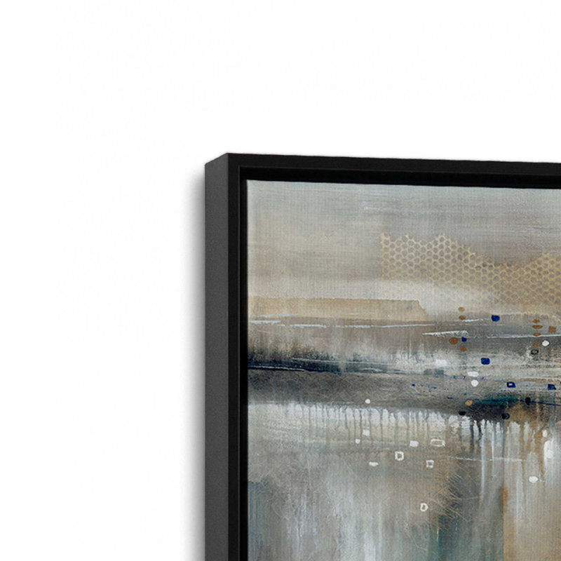 Moody Drift Lines, ensemble de 2 impressions, Toile avec cadre, 36 po x 24 po, Noir satiné