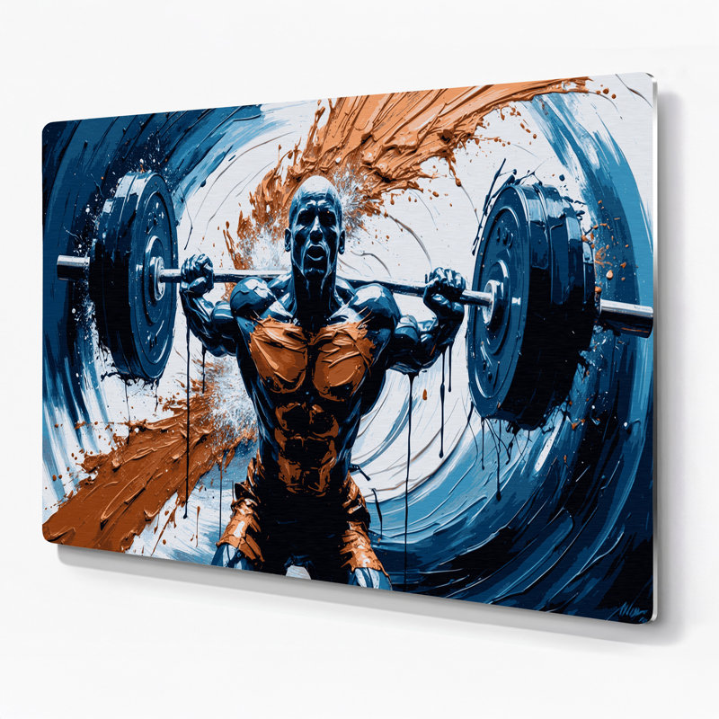 Art mural en métal bleu Sports CrossFit