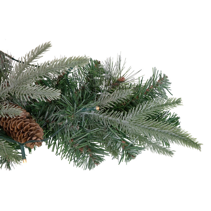 Couronne de Noël en forme de flocon de neige artificiel 32 po