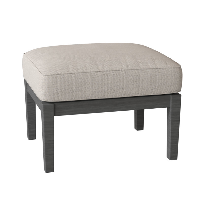 Repose-pieds en treillis en aluminium - Gris ardoise, Lin Dove Sunbrella®, Welt