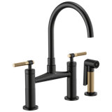Litze® Bridge Faucet with Arc Spout and Side Sprayer