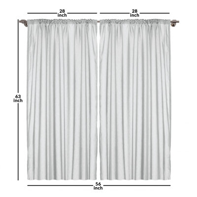 Microfiber Floral Semi-Sheer Rod Pocket Curtain Panels