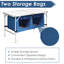 Table de camping réglable en aluminium Costway avec rangement bleu foncé Costway-60440822