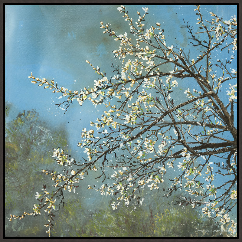 «Spring Blossoms II» par William Magnum - Peinture sur toile, Image au gel brossé, H 25,75 po x l 25,75 po x P 1,5 po