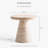 Modern Round Magnesium Oxide End Table, 22.8" Wabi-Sabi Side Table with Tapered Base, Matte Faux-Stone Finish for Living Room & Sofa
