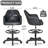Black Ergonomic Drafting Chair with Footrest and Lumbar Support, Adjustable Tall Office Chair, High Back Swivel Chair for Home Office & Studio-68261757