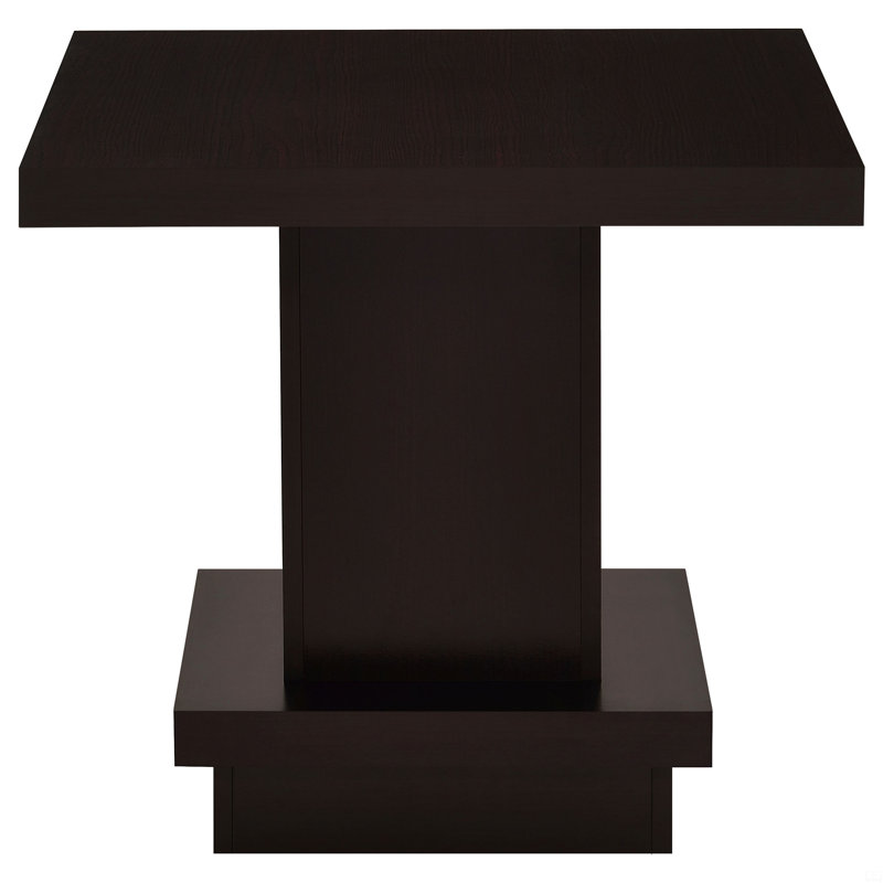 Square Pedestal End Table