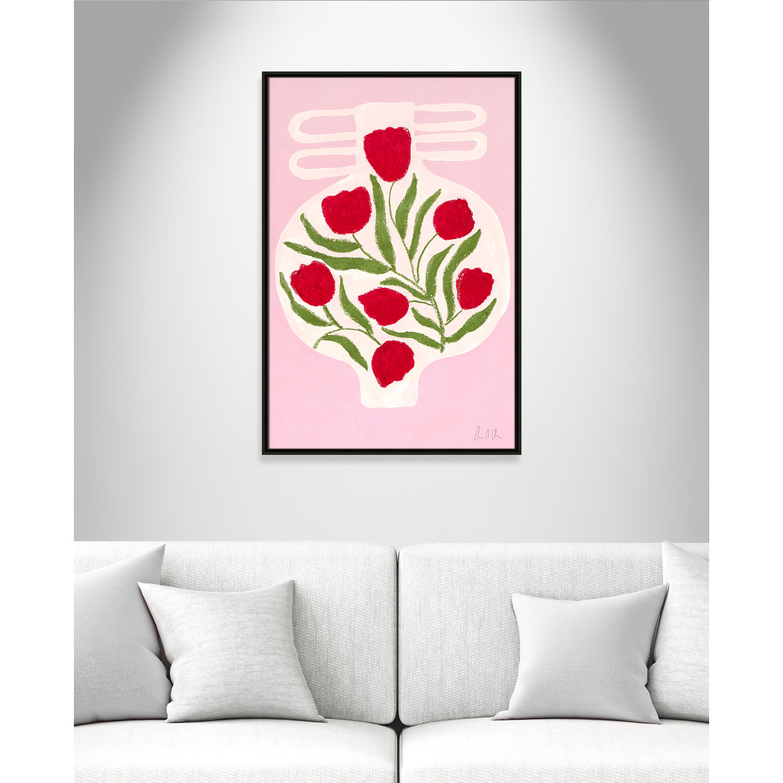Vase No. 02 Print by Camilla Bergqvist, Espresso, 37.5" H x 25.5" W