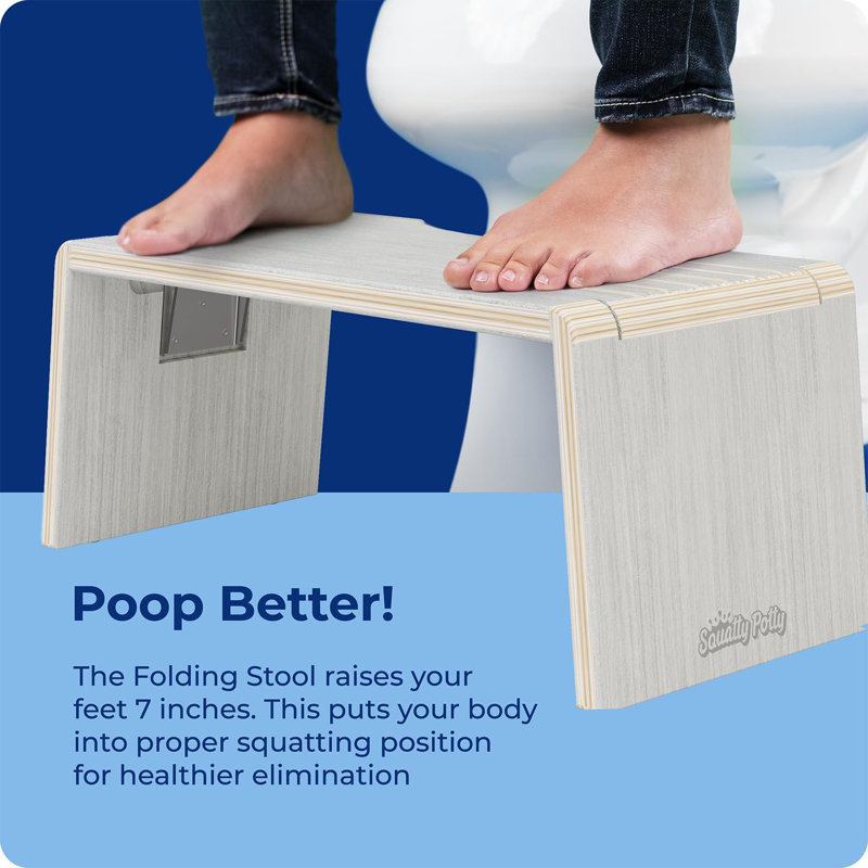 Squatty Potty Oslo Eucalyptus Folding Toilet Stool
