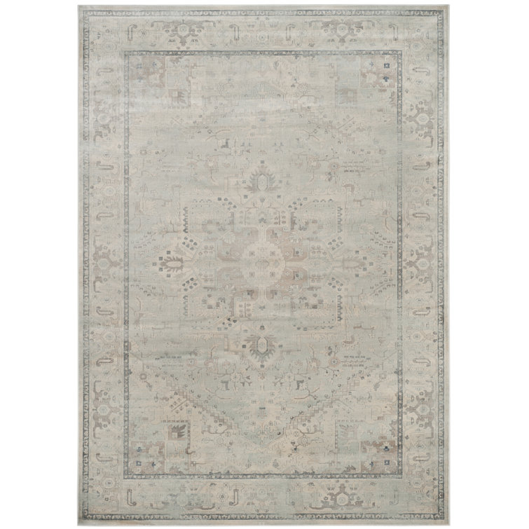 Evanoff Oriental Light Blue Area Rug