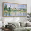 «Rustic Countryside Riverside Townscape Historic European Village», reproduction d'art sur toile-111176094-98041947
