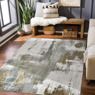 Machine-washable imitation cashmere printed carpet