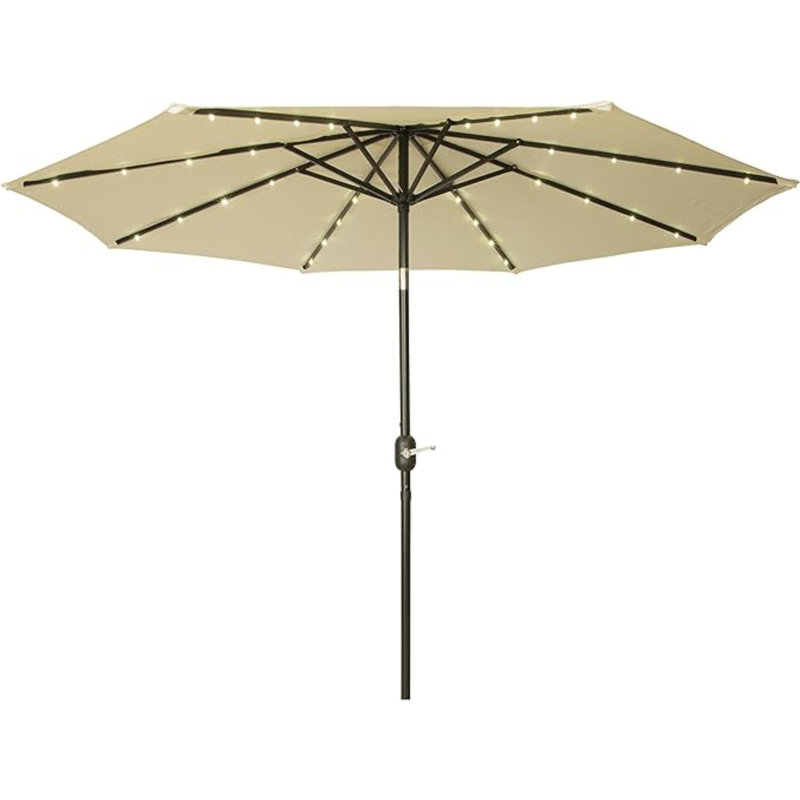 Parasol solaire à DEL 9 pi, Beige
