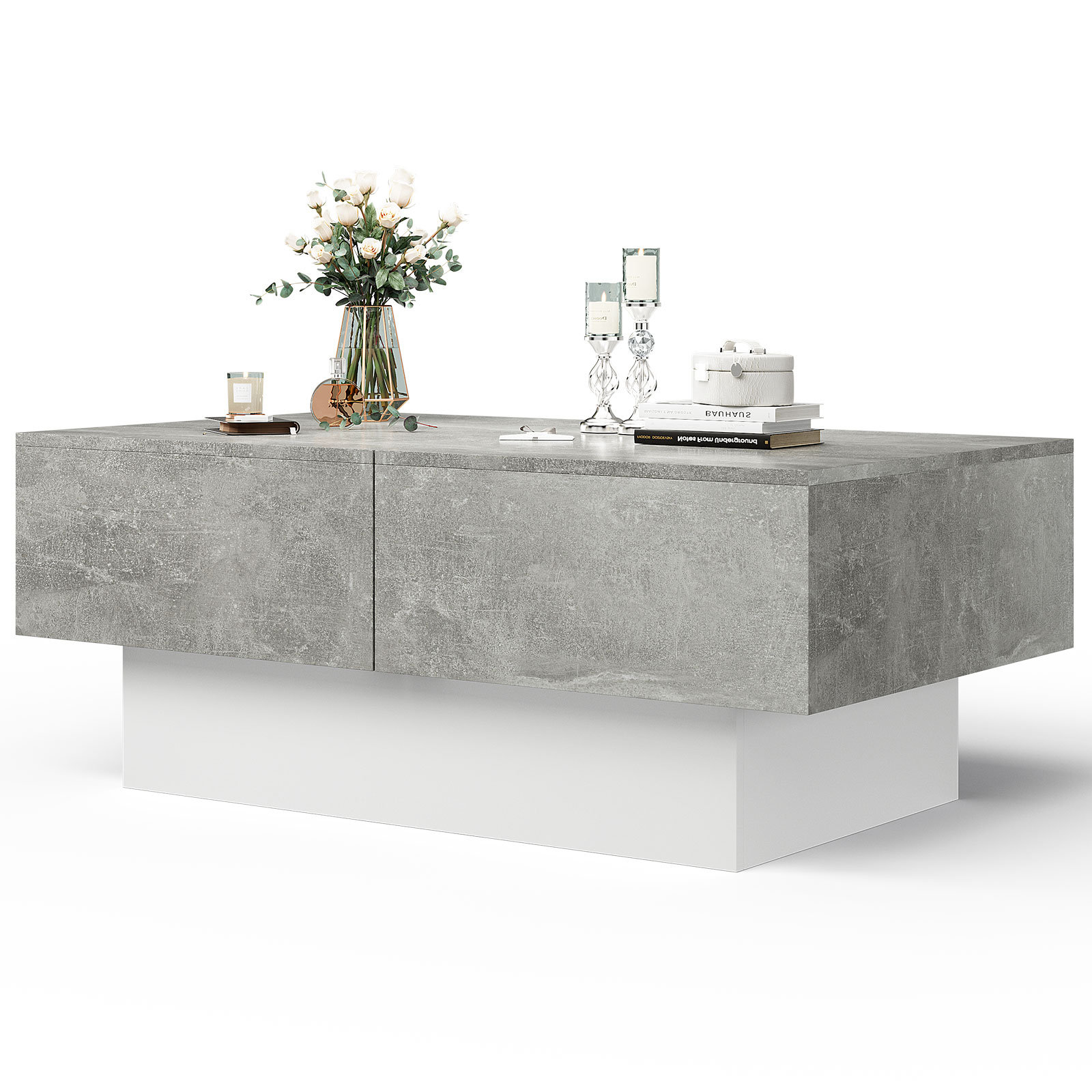 Alesha-Mae Pedestal Coffee Table with Storage | Ebern Designs