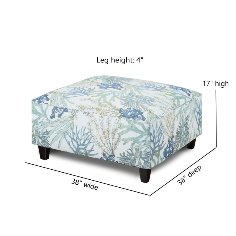 Repose-pieds Reigate, Mélange de polyester Coral Reef Oceanside