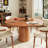 Amberly 5/7 Pieces Mid-Century Round Solid Wood Dining Table Set with Cushioned Chair-681858937-682626309-693333205