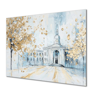 «Trinity College In Dublin II - Cityscapes», impression murale en métal