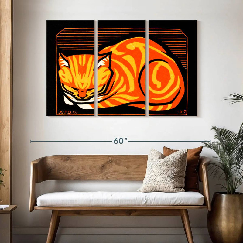 Brampt December Cat, 32" H x 50" W