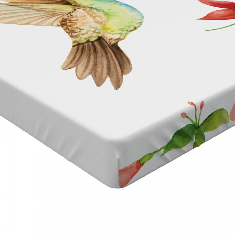 Hummingbirds Microfiber Fitted Sheet, Full/Double Fitted Sheet