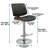360° Swivel Faux Leather Upholstered Adjustable Height Dining Bar Pub Counter Stool With Metal Frame And Footrest (Set Of 1)-1225202699-1225202693