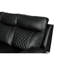 Fauteuil inclinable manuel de cinéma maison avec porte-gobelet, canapé inclinable avec rangement en polyuréthane pour le salon, cinéma maison, noir