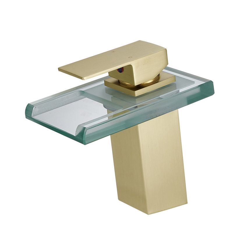 Single-Hole Bathroom Faucet, Brushed Gold