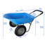 Chariot à roulettes en acier à deux roues pour jardin avec roue pneumatique de 15 pouces