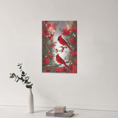 «Winter Snowmans», art mural sur toile sans cadre 16 po x 24 po