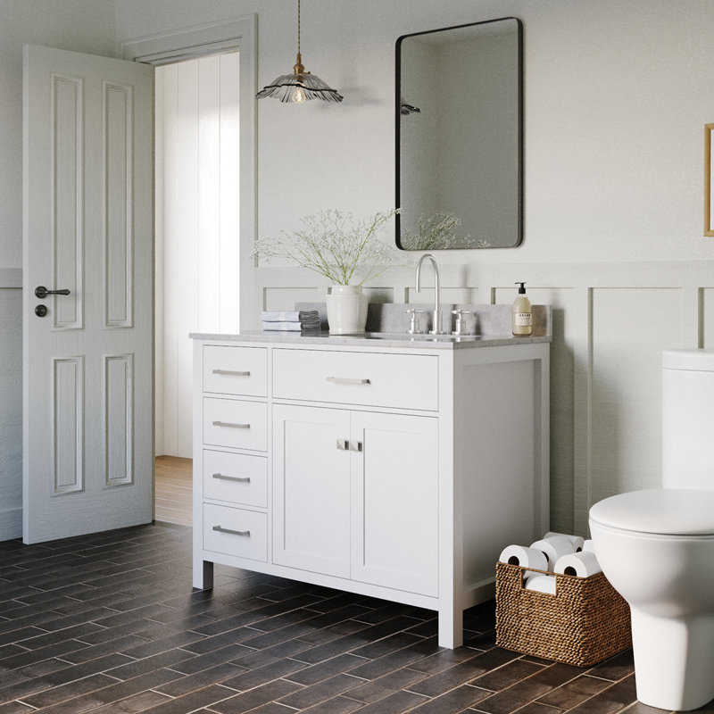 Ensemble de meuble-lavabo simple 43 po Aberdeenshire, Blanc