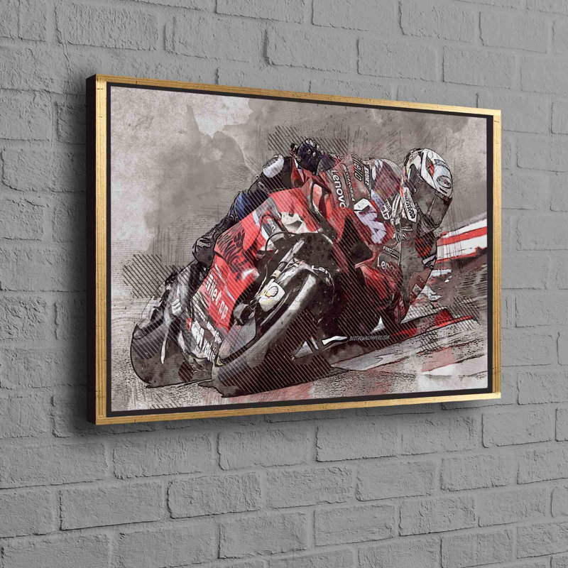 Print on Canvas, Framed Print without Mat, Gold, 20 cm H x 30 cm W