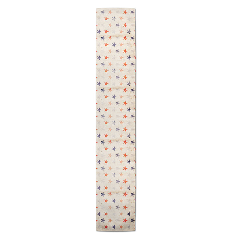 Corbe Geometric Independence Day Table Runner, 16" L x 90" W 