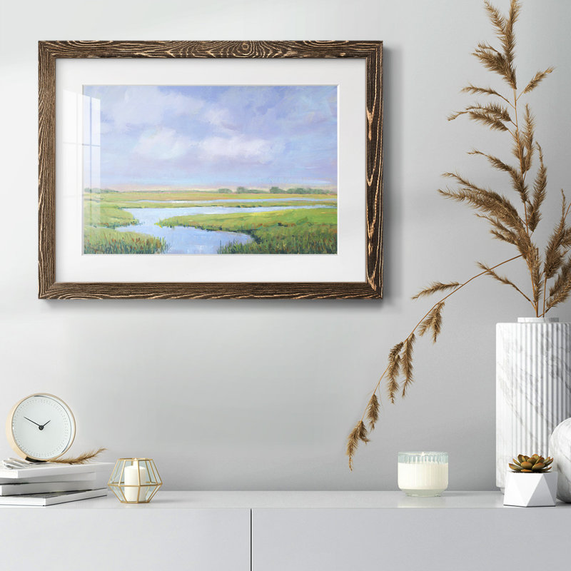 " Summer Marsh II ", Walnut, 14" H x 20" W x 1.5" D