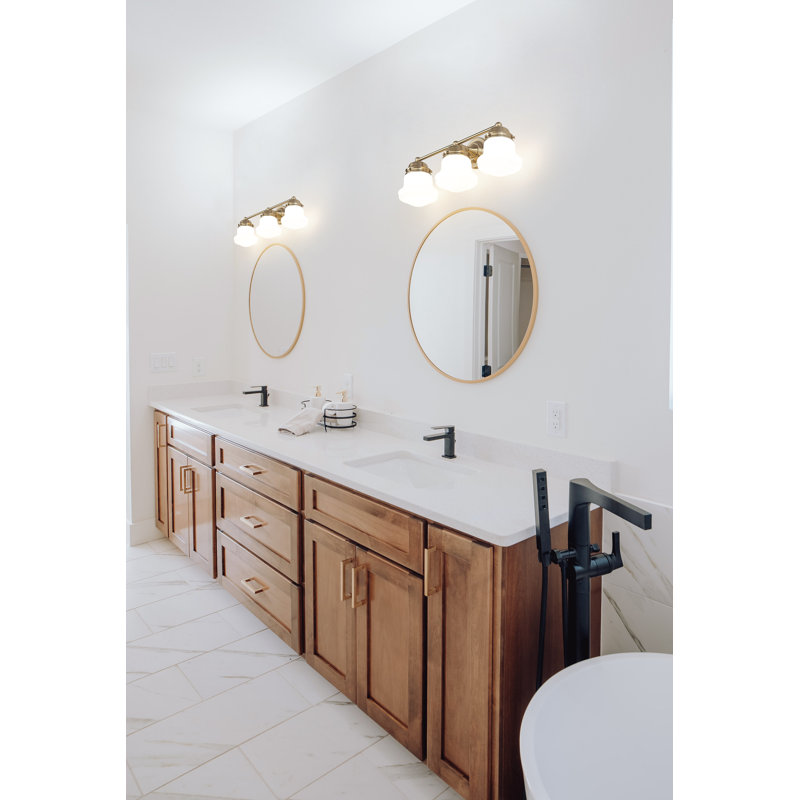 Éclairage pour meuble-lavabo à 3 lumières Wilsall, Or luxueux